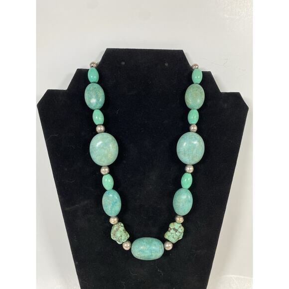 Turquoise Chunky Beaded Necklace